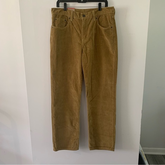 Levi’s Low Pro Mid Rise Straight Leg Corduroy Pants Tan Womens 31x30 - Picture 2 of 12